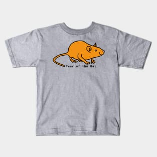 Year of the Rat Gold Kids T-Shirt